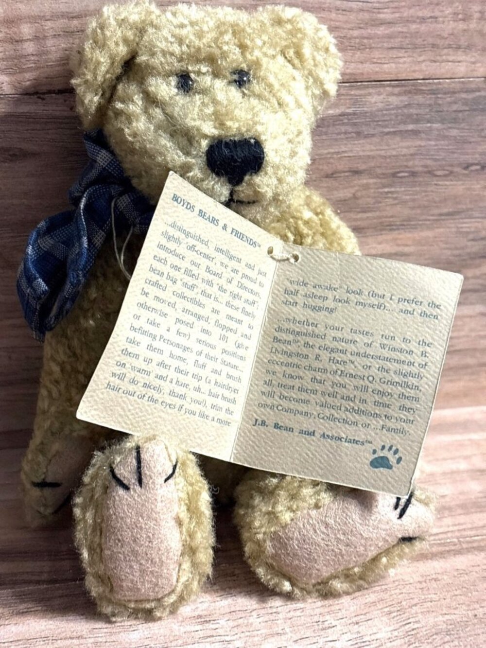 Vintage Boyds Bears & Friends Bromley Teddy Bear Collectible With Tag 10" 1990's